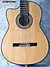 Sale left hand guitar used acoustic Albert & Mueller Classical Cutaway with electronics No.690