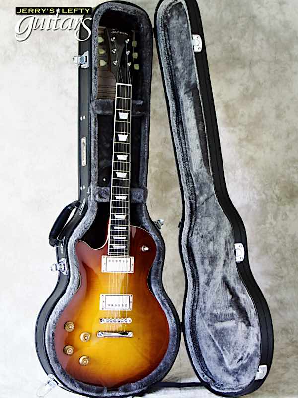 for sale left hand guitar Eastman SB59 Goldburst No.464 Case view