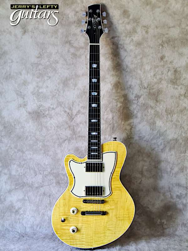 for sale left hand guitar Kauer Starliner Deluxe Lemon Yellow No.138 Front view